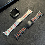 Dây đồng hồ thép không gỉ cong hai tông màu khóa bên, dành cho Apple Watch 49mm / 46mm / 45mm / 44mm, dành cho Apple Watch 42mm / 41mm / 40mm / 38mm