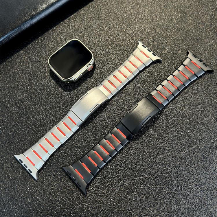 Dây đồng hồ thép không gỉ cong hai tông màu khóa bên, dành cho Apple Watch 49mm / 46mm / 45mm / 44mm, dành cho Apple Watch 42mm / 41mm / 40mm / 38mm