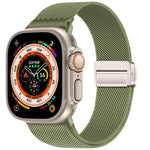 Dây đồng hồ nylon co giãn khóa nam châm đôi, dành cho Apple Watch 49mm / 46mm / 45mm / 44mm, dành cho Apple Watch 42mm / 41mm / 40mm / 38mm