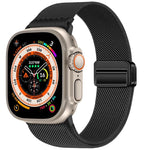 Dây đồng hồ nylon co giãn khóa nam châm đôi, dành cho Apple Watch 49mm / 46mm / 45mm / 44mm, dành cho Apple Watch 42mm / 41mm / 40mm / 38mm