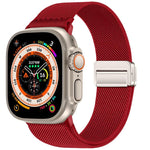 Dây đồng hồ nylon co giãn khóa nam châm đôi, dành cho Apple Watch 49mm / 46mm / 45mm / 44mm, dành cho Apple Watch 42mm / 41mm / 40mm / 38mm