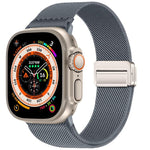 Dây đồng hồ nylon co giãn khóa nam châm đôi, dành cho Apple Watch 49mm / 46mm / 45mm / 44mm, dành cho Apple Watch 42mm / 41mm / 40mm / 38mm