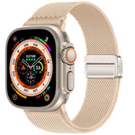 Dây đồng hồ nylon co giãn khóa nam châm đôi, dành cho Apple Watch 49mm / 46mm / 45mm / 44mm, dành cho Apple Watch 42mm / 41mm / 40mm / 38mm