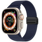 Dây đồng hồ nylon co giãn khóa nam châm đôi, dành cho Apple Watch 49mm / 46mm / 45mm / 44mm, dành cho Apple Watch 42mm / 41mm / 40mm / 38mm
