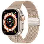 Dây đồng hồ nylon co giãn khóa nam châm đôi, dành cho Apple Watch 49mm / 46mm / 45mm / 44mm, dành cho Apple Watch 42mm / 41mm / 40mm / 38mm