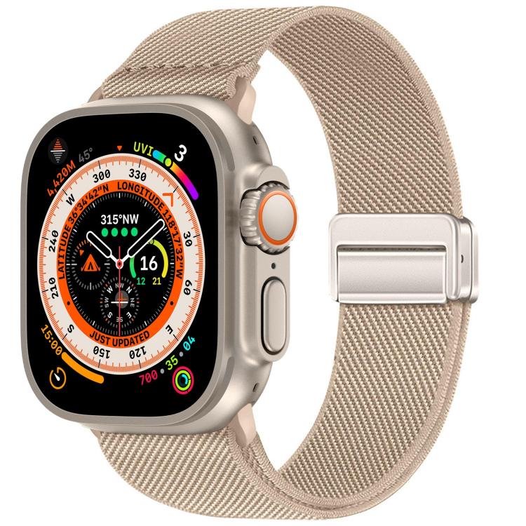 Dây đồng hồ nylon co giãn khóa nam châm đôi, dành cho Apple Watch 49mm / 46mm / 45mm / 44mm, dành cho Apple Watch 42mm / 41mm / 40mm / 38mm