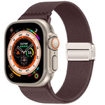 Dây đồng hồ nylon co giãn khóa nam châm đôi, dành cho Apple Watch 49mm / 46mm / 45mm / 44mm, dành cho Apple Watch 42mm / 41mm / 40mm / 38mm
