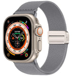 Dây đồng hồ nylon co giãn khóa nam châm đôi, dành cho Apple Watch 49mm / 46mm / 45mm / 44mm, dành cho Apple Watch 42mm / 41mm / 40mm / 38mm