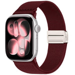 Dây đồng hồ nylon co giãn khóa nam châm đôi, dành cho Apple Watch 49mm / 46mm / 45mm / 44mm, dành cho Apple Watch 42mm / 41mm / 40mm / 38mm