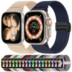 Dây đồng hồ nylon co giãn khóa nam châm đôi, dành cho Apple Watch 49mm / 46mm / 45mm / 44mm, dành cho Apple Watch 42mm / 41mm / 40mm / 38mm