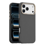 Ốp lưng điện thoại chống sốc từ tính vân sợi carbon Kevlar Mocome, dành cho iPhone 17 Pro Max