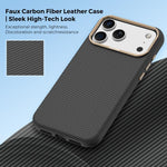 Ốp lưng điện thoại chống sốc từ tính vân sợi carbon Kevlar Mocome, dành cho iPhone 17 Pro Max