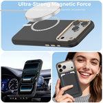 Ốp lưng điện thoại chống sốc từ tính vân sợi carbon Kevlar Mocome, dành cho iPhone 17 Pro Max