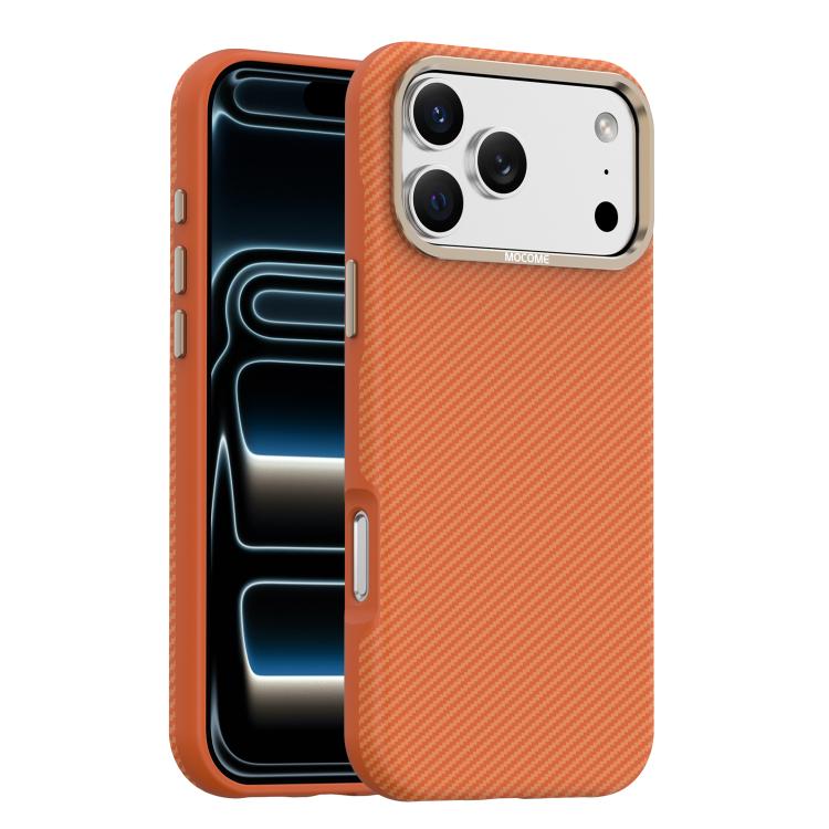 Ốp lưng điện thoại chống sốc từ tính vân sợi carbon Kevlar Mocome, dành cho iPhone 17 Pro Max