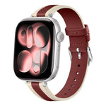 Dây đồng hồ da thật may ghép, dành cho Apple Watch 46mm / 49mm / 45mm / 44mm, dành cho Apple Watch 42mm / 41mm / 40mm / 38mm