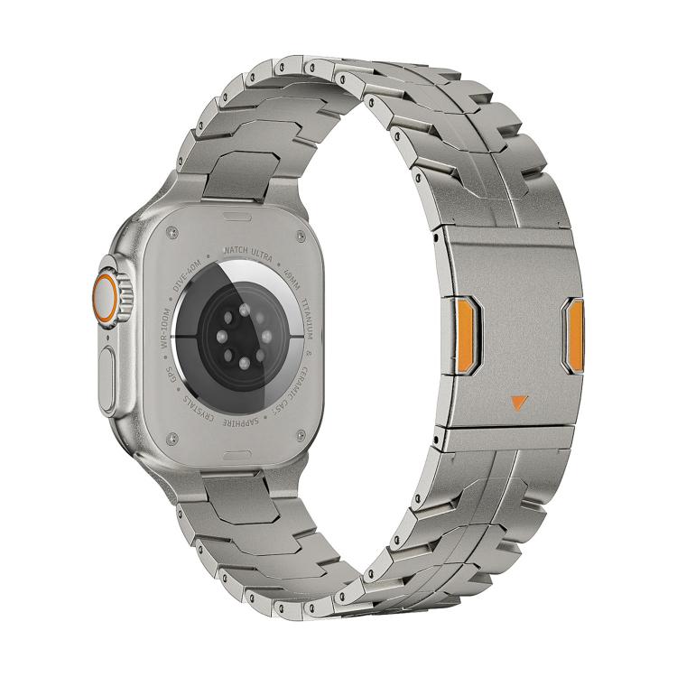 Dây đồng hồ kim loại titan nam châm Iron Man, dành cho Apple Watch 46mm / 49mm / 45mm / 44mm