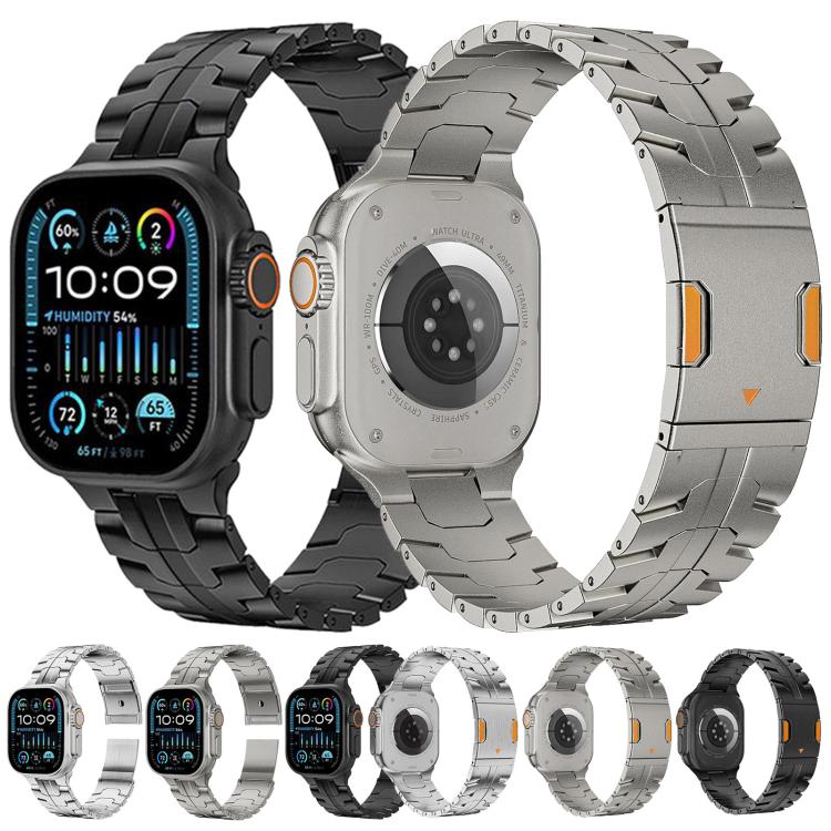 Dây đồng hồ kim loại titan nam châm Iron Man, dành cho Apple Watch 46mm / 49mm / 45mm / 44mm