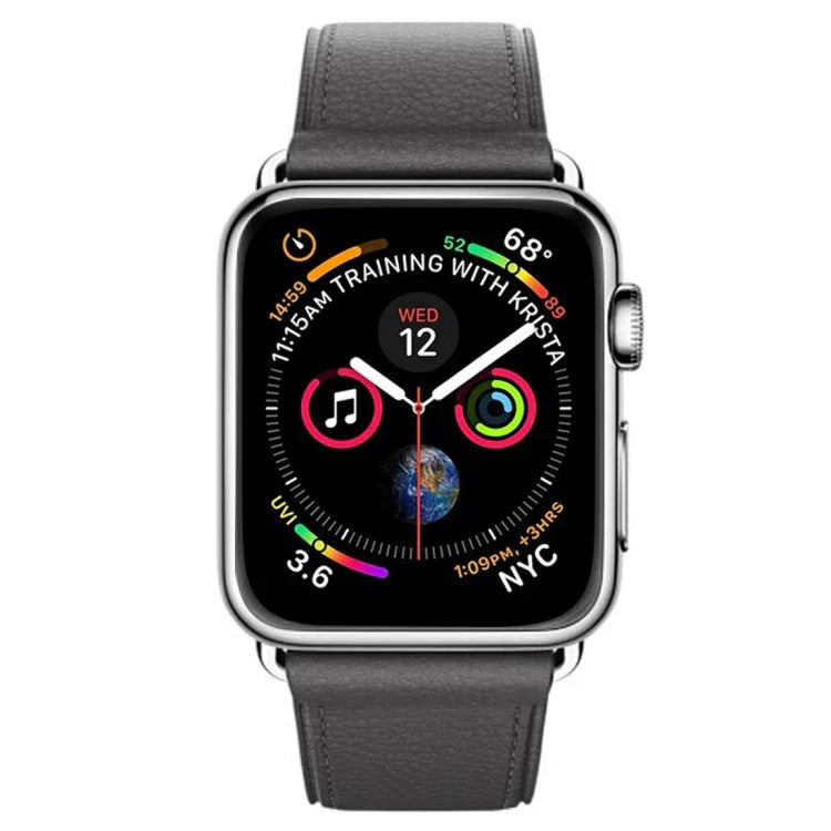 Dây đeo cổ tay da nút cổ điển cho Apple Watch Series 3 & 2 & 1 42mm