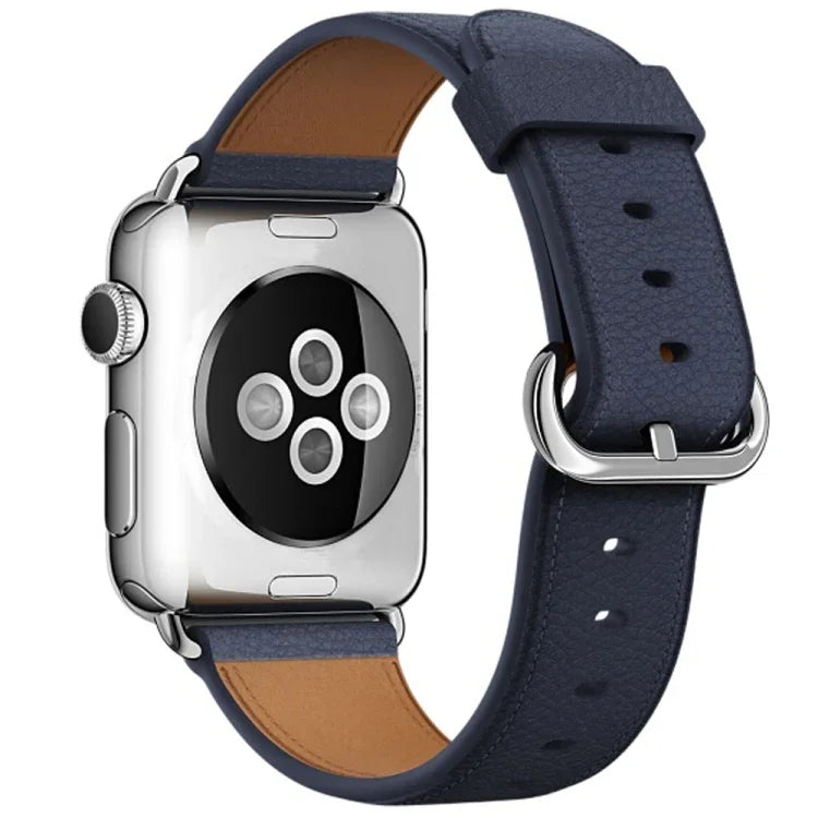 Dây đeo cổ tay da nút cổ điển cho Apple Watch Series 3 & 2 & 1 42mm