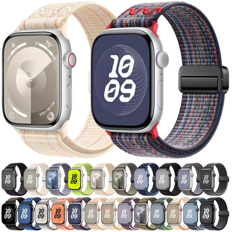 Dây đồng hồ nylon khóa nam châm, dành cho Apple Watch 46mm / 49mm / 45mm / 44mm, dành cho Apple Watch 42mm / 41mm / 40mm / 38mm