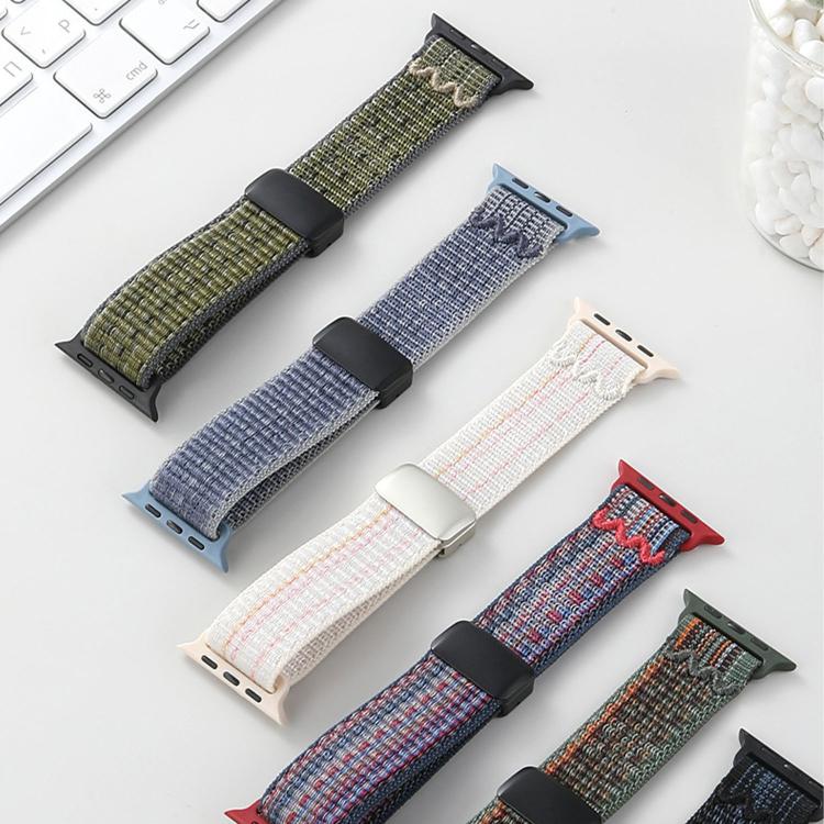 Dây đồng hồ nylon khóa nam châm, dành cho Apple Watch 46mm / 49mm / 45mm / 44mm, dành cho Apple Watch 42mm / 41mm / 40mm / 38mm