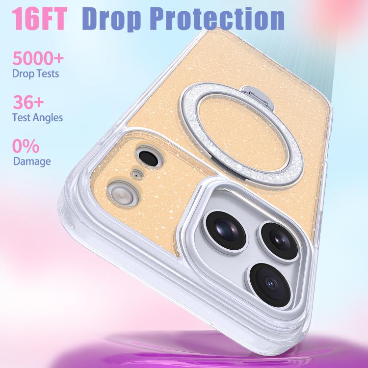 Ốp điện thoại từ tính có giá đỡ kim tuyến sao, dành cho iPhone 17 Pro Max, iPhone 17 Pro, iPhone 17