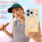 Ốp điện thoại từ tính có giá đỡ kim tuyến sao, dành cho iPhone 17 Pro Max, iPhone 17 Pro, iPhone 17