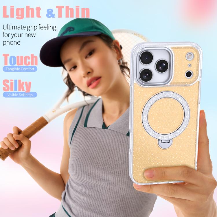 Ốp điện thoại từ tính có giá đỡ kim tuyến sao, dành cho iPhone 17 Pro Max, iPhone 17 Pro, iPhone 17