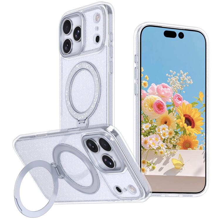 Ốp điện thoại từ tính có giá đỡ kim tuyến sao, dành cho iPhone 17 Pro Max, iPhone 17 Pro, iPhone 17