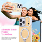 Ốp điện thoại từ tính có giá đỡ kim tuyến sao, dành cho iPhone 17 Pro Max, iPhone 17 Pro, iPhone 17
