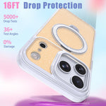 Ốp điện thoại từ tính có giá đỡ kim tuyến sao, dành cho iPhone 17 Pro Max, iPhone 17 Pro, iPhone 17