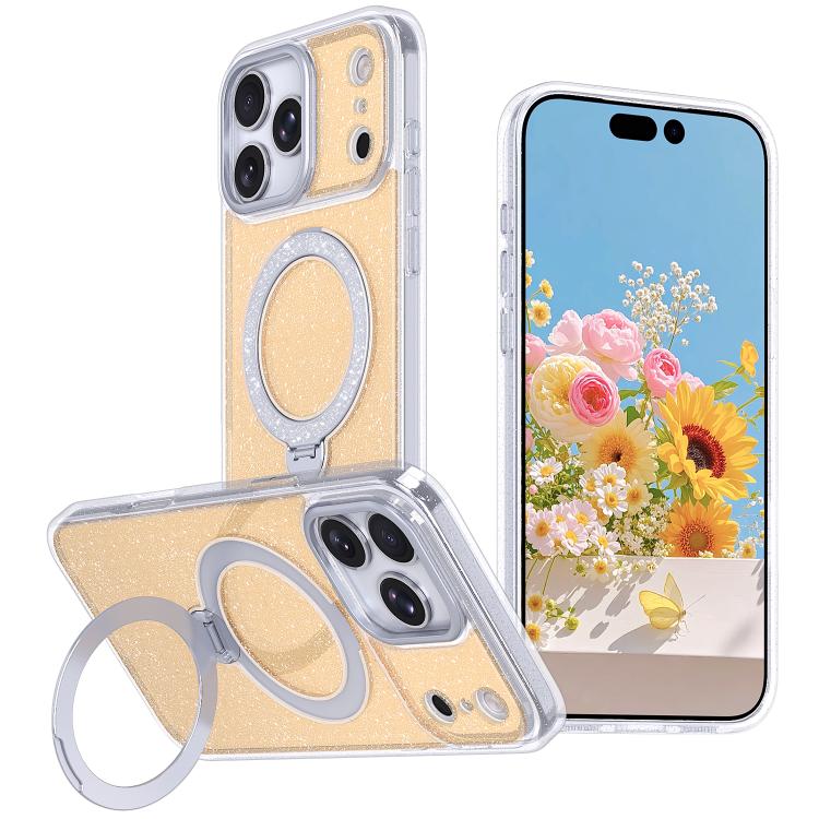 Ốp điện thoại từ tính có giá đỡ kim tuyến sao, dành cho iPhone 17 Pro Max, iPhone 17 Pro, iPhone 17
