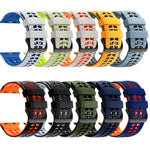 Dây đồng hồ silicone hai màu họa tiết lốp xe hai lỗ, dành cho Apple Watch 49mm / 46mm / 45mm / 44mm
