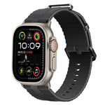 Dây đồng hồ silicone họa tiết đường kẻ, dành cho Apple Watch 46mm / 49mm / 45mm / 44mm, dành cho Apple Watch 42mm / 41mm / 40mm / 38mm