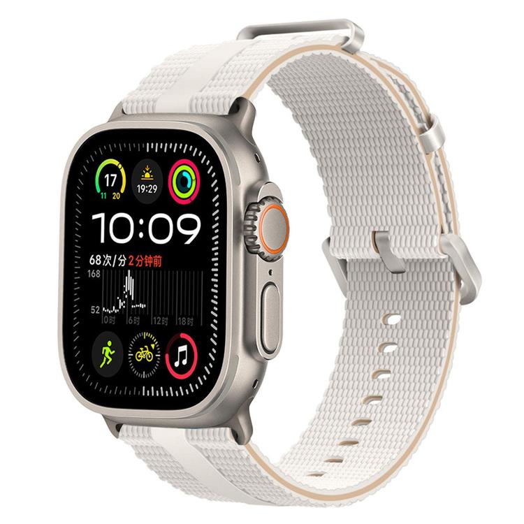 Dây đồng hồ silicone họa tiết đường kẻ, dành cho Apple Watch 46mm / 49mm / 45mm / 44mm, dành cho Apple Watch 42mm / 41mm / 40mm / 38mm