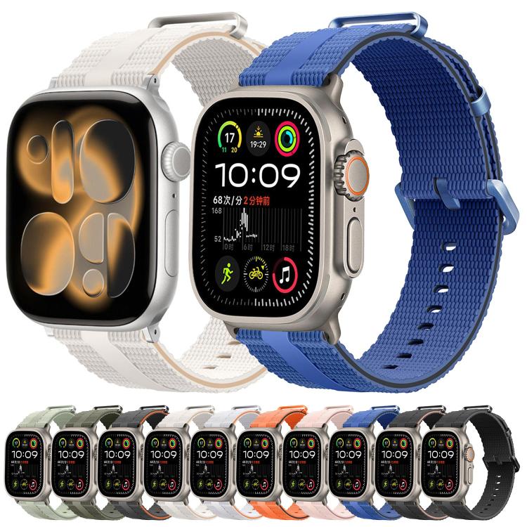 Dây đồng hồ silicone họa tiết đường kẻ, dành cho Apple Watch 46mm / 49mm / 45mm / 44mm, dành cho Apple Watch 42mm / 41mm / 40mm / 38mm