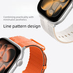 Dây đồng hồ silicone họa tiết đường kẻ, dành cho Apple Watch 46mm / 49mm / 45mm / 44mm, dành cho Apple Watch 42mm / 41mm / 40mm / 38mm