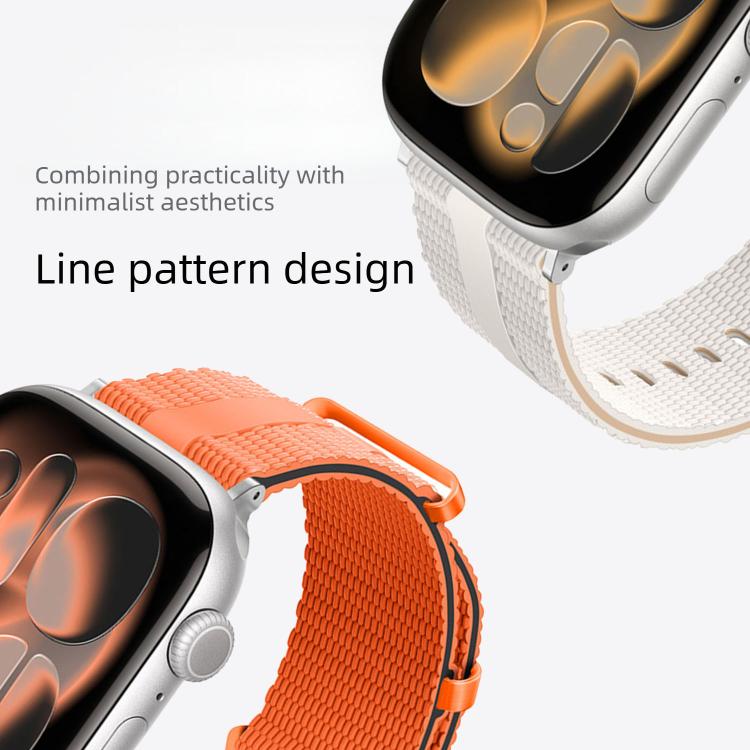 Dây đồng hồ silicone họa tiết đường kẻ, dành cho Apple Watch 46mm / 49mm / 45mm / 44mm, dành cho Apple Watch 42mm / 41mm / 40mm / 38mm