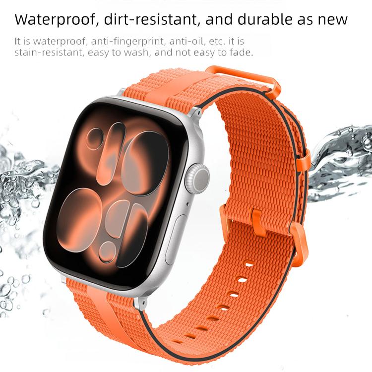 Dây đồng hồ silicone họa tiết đường kẻ, dành cho Apple Watch 46mm / 49mm / 45mm / 44mm, dành cho Apple Watch 42mm / 41mm / 40mm / 38mm