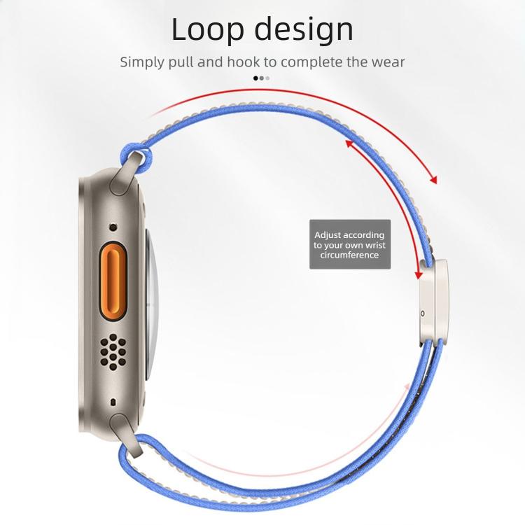 Magnetic Buckle Trail Loop Nylon Watch Band Watch Band, For Apple Watch 46mm / 49mm / 45mm / 44mm, For Apple Watch 42mm / 41mm / 40mm / 38mm