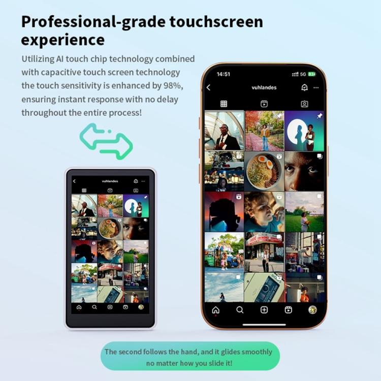 Màn hình selfie từ tính TP01 cho chụp ảnh điện thoại, màn hình cảm ứng 4.02 inch