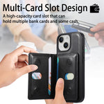 CaseNeo Ví gập bản lề retro có nam châm mặt sau, dành cho iPhone 15, iPhone 14, iPhone 14 Pro, iPhone 14 Pro Max, iPhone 13 Pro Max, iPhone 13 Pro, iPhone 13