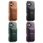 CaseNeo Retro Hinge Folding Wallet Magnetic Back Phone Case, For iPhone 17e / 16e, For iPhone 17 Pro Max, For iPhone 17 Pro, For iPhone 17, For iPhone Air, For iPhone 16 Pro Max, For iPhone 16 Pro, For iPhone 16 Plus, For iPhone 16, For iPhone 15 Pro M...