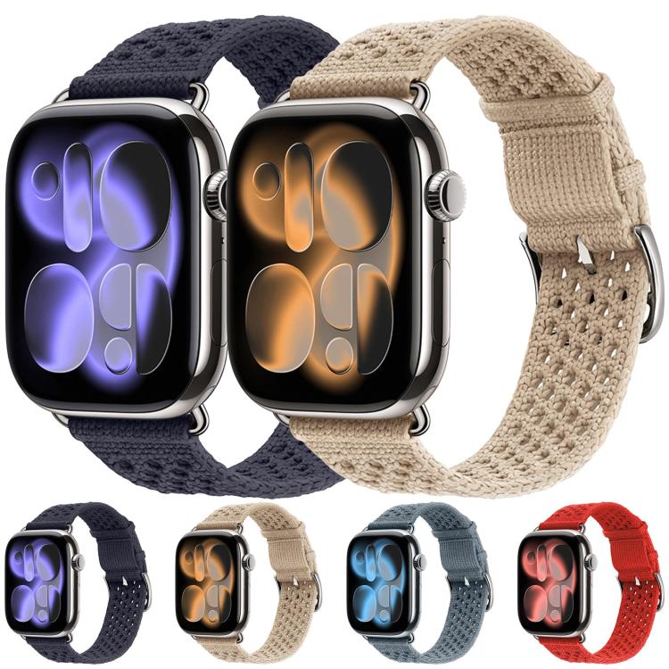 Dây đồng hồ dệt kim họa tiết hở, dành cho Apple Watch 46mm / 49mm / 45mm / 44mm, dành cho Apple Watch 42mm / 41mm / 40mm / 38mm