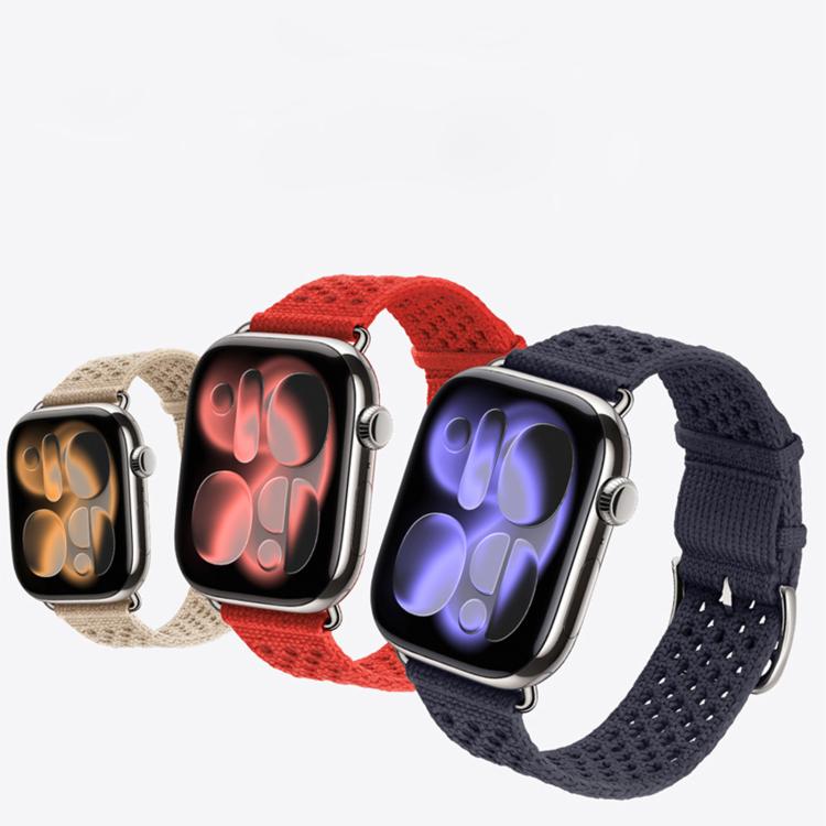Dây đồng hồ dệt kim họa tiết hở, dành cho Apple Watch 46mm / 49mm / 45mm / 44mm, dành cho Apple Watch 42mm / 41mm / 40mm / 38mm