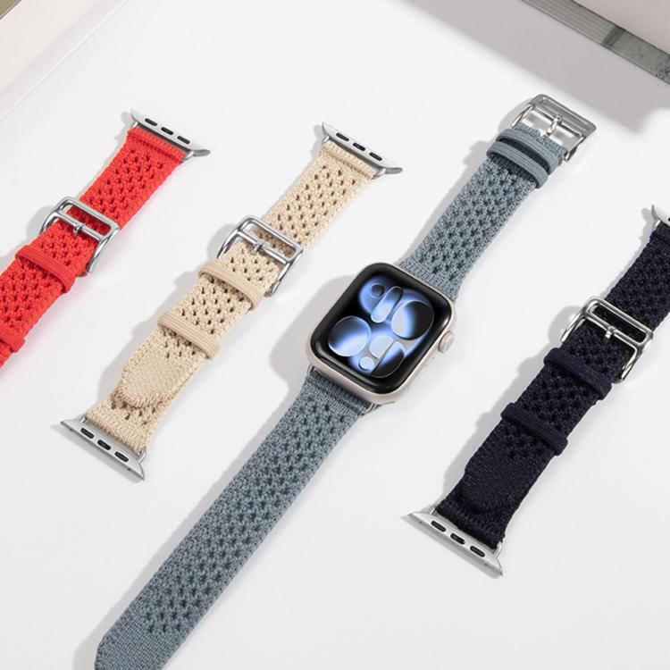 Dây đồng hồ dệt kim họa tiết hở, dành cho Apple Watch 46mm / 49mm / 45mm / 44mm, dành cho Apple Watch 42mm / 41mm / 40mm / 38mm
