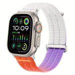 Dây đồng hồ đầu kim loại vòng lặp nylon thoáng khí cảm giác mây đôi, dành cho Apple Watch 46mm / 49mm / 45mm / 44mm, dành cho Apple Watch 42mm / 41mm / 40mm / 38mm
