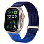 Dây đồng hồ đầu kim loại vòng lặp nylon thoáng khí cảm giác mây đôi, dành cho Apple Watch 46mm / 49mm / 45mm / 44mm, dành cho Apple Watch 42mm / 41mm / 40mm / 38mm