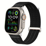 Dây đồng hồ đầu kim loại vòng lặp nylon thoáng khí cảm giác mây đôi, dành cho Apple Watch 46mm / 49mm / 45mm / 44mm, dành cho Apple Watch 42mm / 41mm / 40mm / 38mm