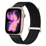 Dây đồng hồ đầu kim loại vòng lặp nylon thoáng khí cảm giác mây đôi, dành cho Apple Watch 46mm / 49mm / 45mm / 44mm, dành cho Apple Watch 42mm / 41mm / 40mm / 38mm